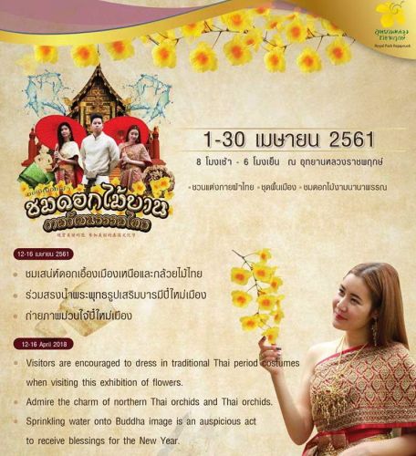 คนไทยทัวร์ แนะนำ เทศกาลชมดอกไม้บาน งามวัฒนธรรมไทย ตลอดเดือนเมษายนนี้  ณ อุทยานหลวงราชพฤกษ์  เชียงใหม่ 