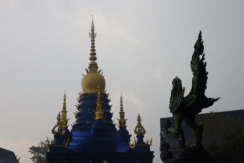 Wat Rong Suea Ten the “Blue Temple” in Chiang Rai